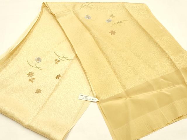 平和屋本店●和装小物 帯締め・帯揚げセット 刺繍 高麗組 暈し 金糸 逸品 未使用 AABF4194ay