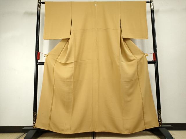 平和屋着物●上質な色無地 鉛色 正絹 逸品 AABF4203cs