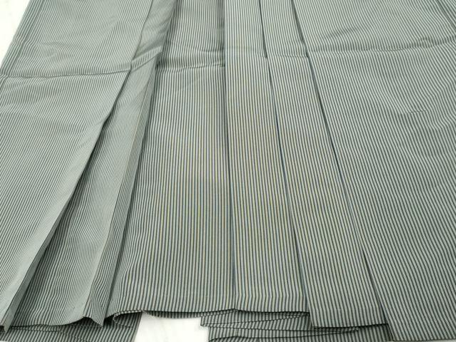 平和屋着物●男性 行灯袴 神代袴 縞 正絹 逸品 AABF4207cs