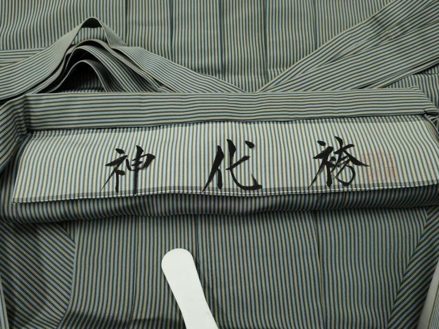 平和屋着物●男性 行灯袴 神代袴 縞 正絹 逸品 AABF4207cs