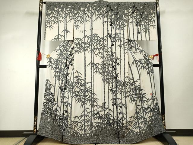 平和屋着物●伝統工芸士 水谷滉 訪問着 松竹梅文 正絹 逸品 AABF4209cs