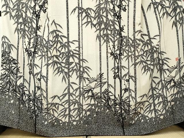 平和屋着物●伝統工芸士 水谷滉 訪問着 松竹梅文 正絹 逸品 AABF4209cs