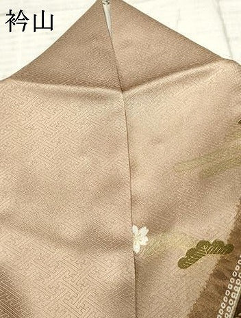 平和屋着物●訪問着 吉祥花松文 金彩 正絹 逸品 AABF4225cs