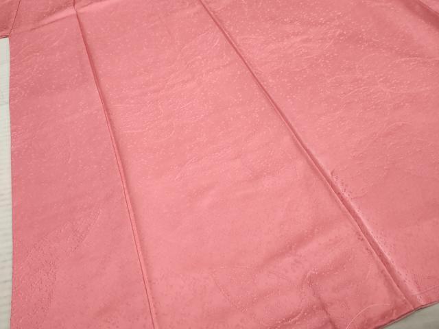 平和屋着物●上質な色無地 舞蝶地紋 赤紫色 正絹 逸品 未使用 AABF4242cs