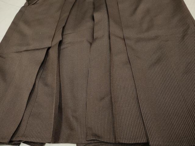 平和屋着物●男性 馬乗り袴 縞 正絹 逸品 AABF4243cs
