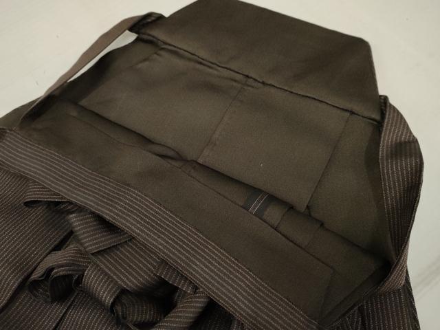 平和屋着物●男性 馬乗り袴 縞 正絹 逸品 AABF4243cs