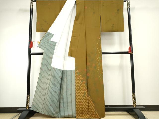 平和屋着物●訪問着 枝花文 正絹 逸品 AABF4254cs