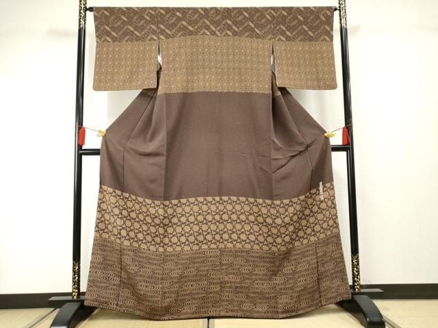 平和屋着物●二代目 川村久太郎 訪問着 流水花唐草文 正絹 逸品 AABF4276cs