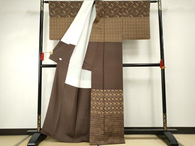 平和屋着物●二代目 川村久太郎 訪問着 流水花唐草文 正絹 逸品 AABF4276cs