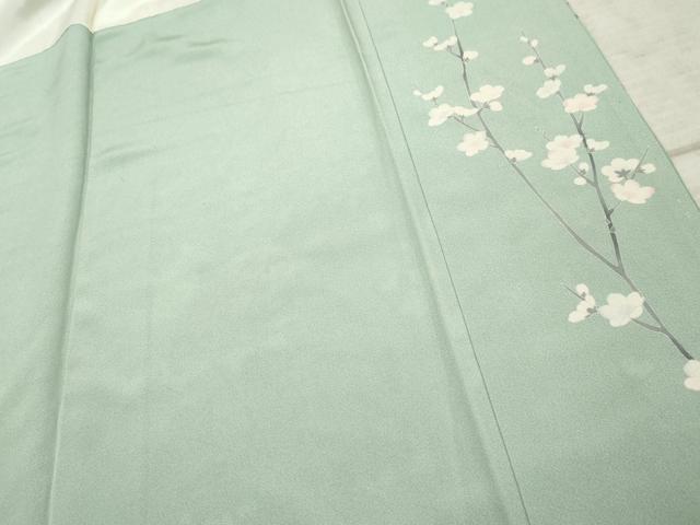 平和屋着物●訪問着 友禅 作家物 枝花文 暈し染め 正絹 逸品 未使用 AABF4280cs