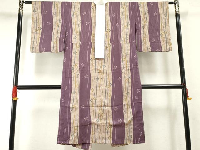 平和屋着物●長襦袢 無双仕立て 流水花文 正絹 逸品 AABF4302cs