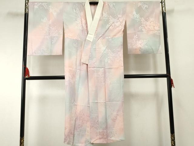 平和屋着物●長襦袢 無双仕立て 辻が花地紋 暈し染め やまと誂製 正絹 逸品 AABF4305cs