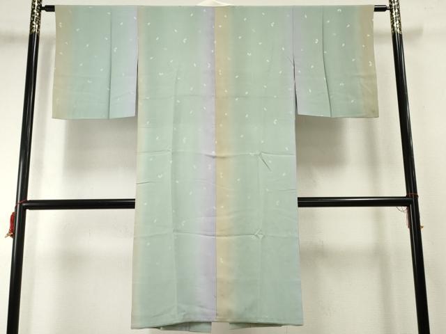 平和屋着物●長襦袢 袷 舞花地紋 暈し染め 正絹 逸品 AABF4308cs
