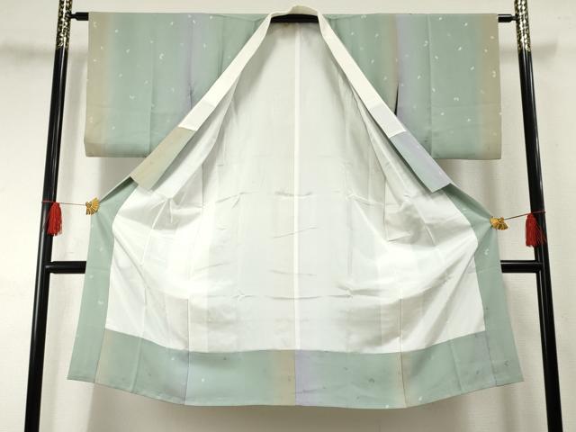 平和屋着物●長襦袢 袷 舞花地紋 暈し染め 正絹 逸品 AABF4308cs
