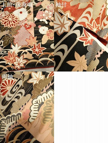 平和屋着物●豪華振袖 駒刺繍 鴛鴦吉祥花文 暈し染め 金彩 正絹 逸品 AABF4311cs