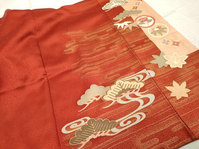 平和屋着物●豪華振袖 駒刺繍 鴛鴦吉祥花文 暈し染め 金彩 正絹 逸品 AABF4311cs