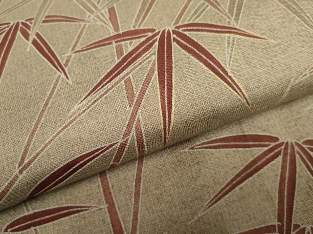 平和屋着物●本場大島紬 染大島 訪問着 笹竹文 金彩 正絹 逸品 AABF4313cs