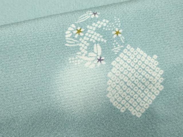 平和屋着物●上質な小紋 ほたる暈し 雪輪花丸文 やまと誂製 正絹 逸品 未使用 AABF4314cs