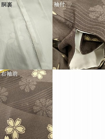 平和屋着物●上質な小紋 舞桜 正絹 逸品 AABF4318cs