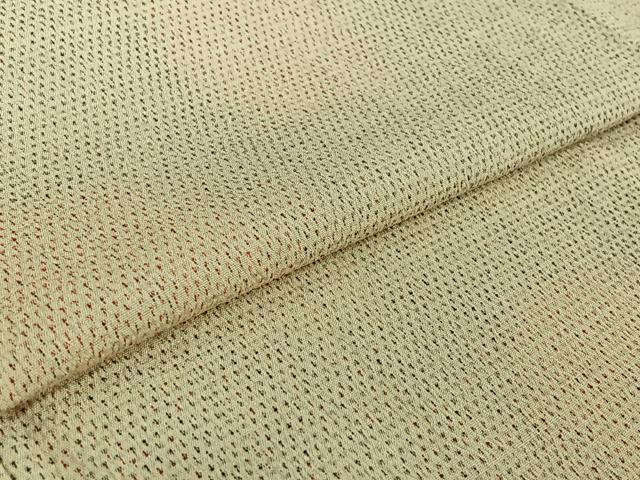 平和屋着物▽本塩沢 単衣 蚊絣 正絹 逸品 AABF4323jh