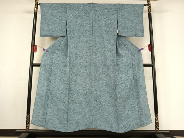 平和屋着物▽上質な小紋 単衣 霞文 鬼しぼ縮緬 正絹 逸品 AABF4343jh