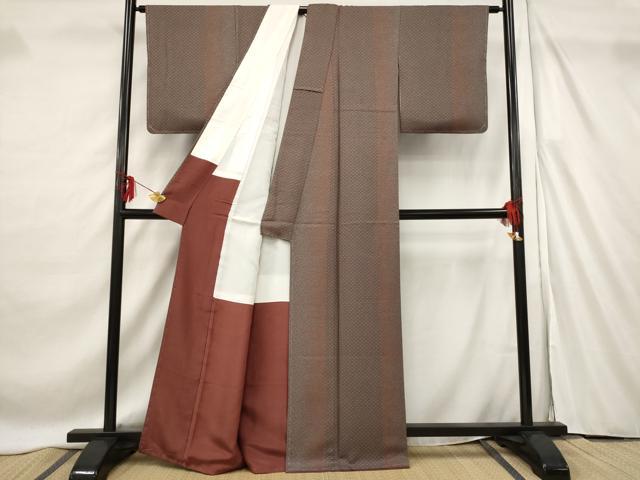 平和屋着物■上質な小紋 花間道 正絹 逸品 未使用 AABF4391st