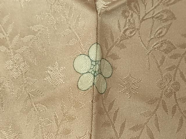 平和屋着物▽上質な色無地 単衣 立涌花地紋 桜鼠色 さが美扱い 正絹 逸品 AABF4406jh