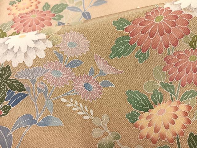 平和屋着物●訪問着 友禅 作家物 枝花文 暈し染め 正絹 逸品 未使用 AABF4443ph