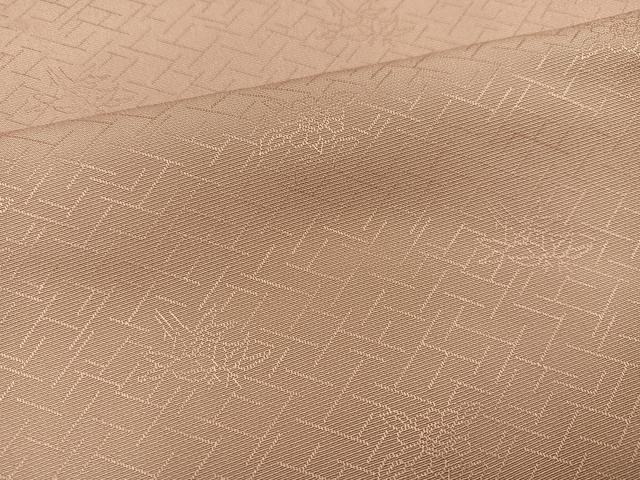 平和屋着物●上質な色無地 草花地紋 洗柿色 正絹 逸品 AABF4447ph