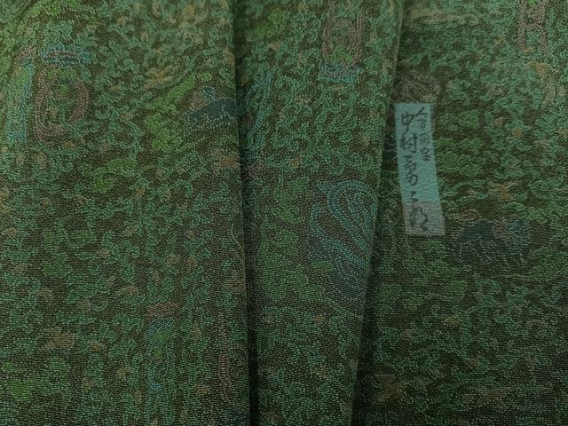 平和屋着物●重要無形文化財 人間国宝 中村勇二郎 江戸小紋 幸せの鐘がなる 正絹 逸品 AABF4455ph