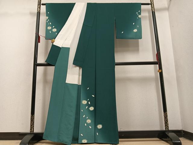 平和屋着物●世界的人形師 辻村寿三郎 ジュサブロー 訪問着 舞桜文 暈し染め 正絹 逸品 AABF4457ph