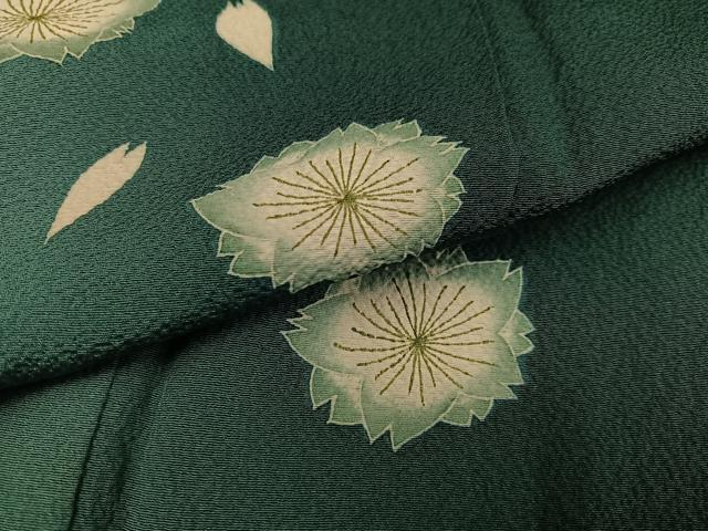 平和屋着物●世界的人形師 辻村寿三郎 ジュサブロー 訪問着 舞桜文 暈し染め 正絹 逸品 AABF4457ph