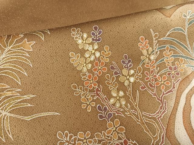 平和屋着物●訪問着 草花文 暈し染め 金彩 正絹 逸品 未使用 AABF4463ph