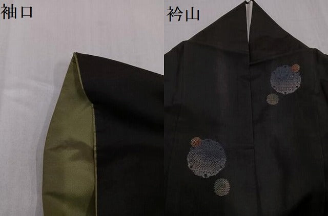 平和屋着物●本場大島紬 カタス9マルキ 地空き 雪輪文 ますいわ屋扱い 正絹 逸品 AABF4470ph