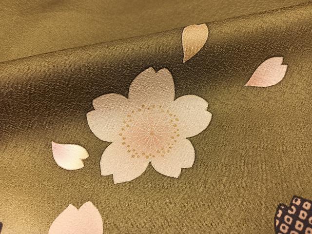 平和屋着物●豪華振袖 舞桜文 正絹 逸品 AABF4489ph