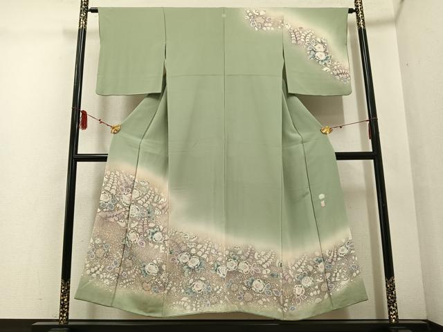 平和屋着物●越後十日町の一流染匠 桐屋・翠山工房 訪問着 辻が花 絞り 暈し染め 正絹 逸品 AABF4492ph