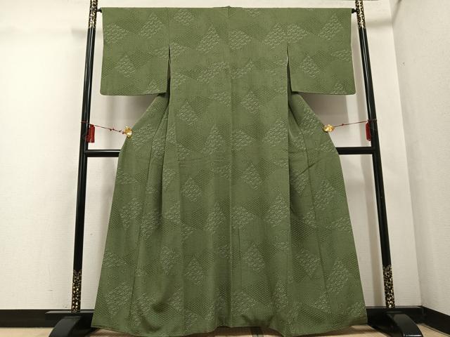 平和屋着物●江戸小紋 寄せ小紋柄 正絹 逸品 AABF4507ph