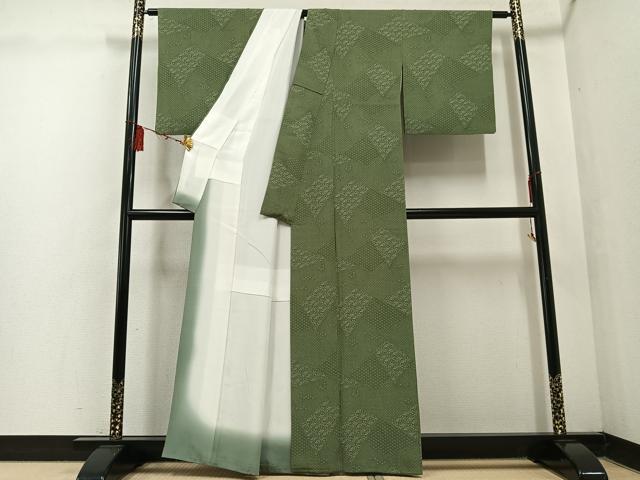 平和屋着物●江戸小紋 寄せ小紋柄 正絹 逸品 AABF4507ph