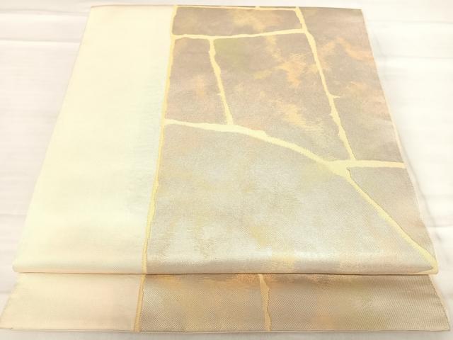 平和屋着物◎太鼓柄 本袋帯 石畳文 正絹 逸品 AABF4677yx