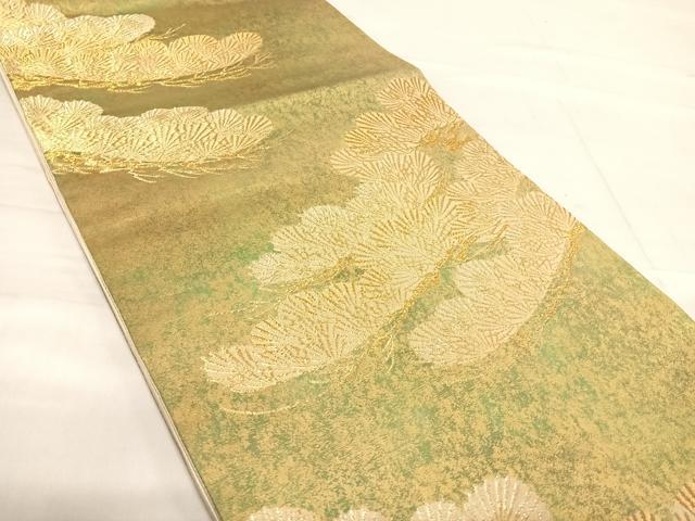 平和屋着物◎六通柄袋帯 笠松文 金銀糸 正絹 逸品 AABF4860yx