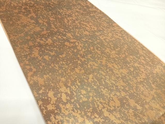 平和屋着物◎六通柄袋帯 千歳緑 引箔 正絹 逸品 AABF4964yx