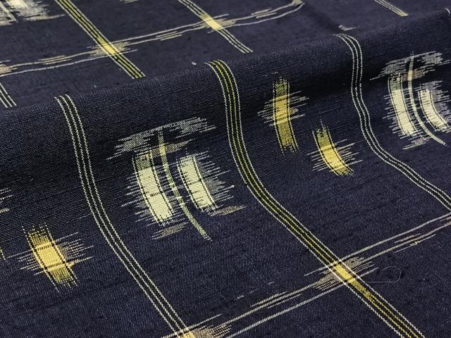 平和屋着物▽上質な紬 単衣 遠州椿文 正絹 逸品 AABF5009jh