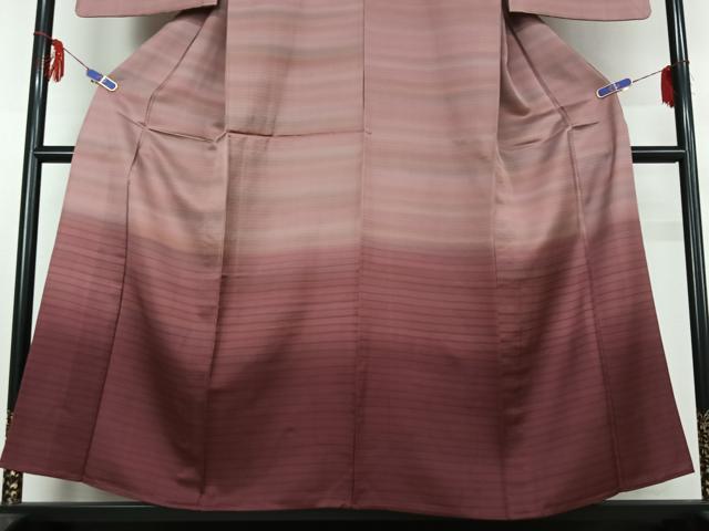 平和屋着物▽訪問着 単衣 霞文 暈し染め 正絹 逸品 AABF5021jh