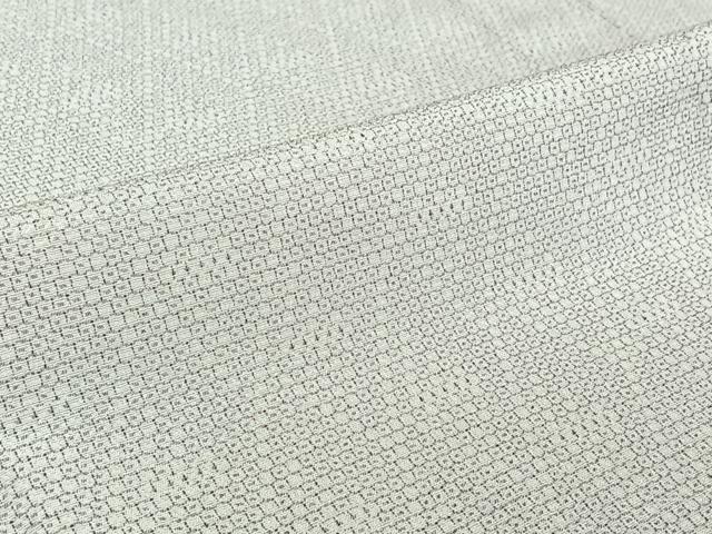 平和屋着物▽本塩沢 やまだ織 単衣 雪の中のきれ 証紙付き 正絹 逸品 AABF5024jh