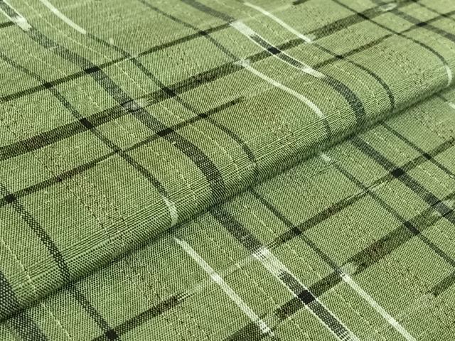 平和屋着物▽上質な紬 単衣 格子 正絹 逸品 AABF5026jh