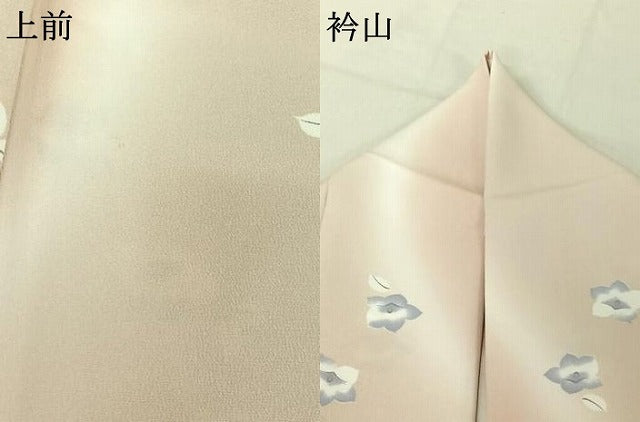 平和屋着物▽小紋 単衣 草花文 暈し染め 洗える着物 AABF5033jh