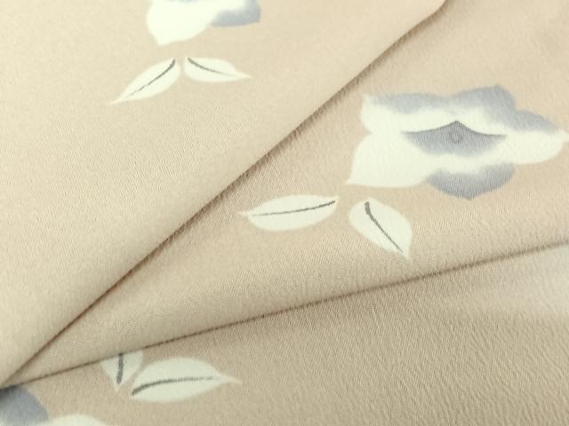 平和屋着物▽小紋 単衣 草花文 暈し染め 洗える着物 AABF5033jh