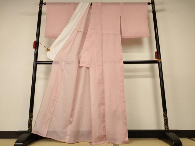 平和屋着物*夏物 江戸小紋 絽 大小あられ 洗える着物 AABF5066jd
