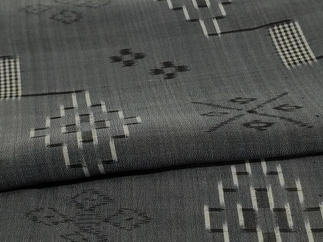 平和屋着物*夏物 本場琉球絣 夏琉球 正絹 逸品 AABF5089jd