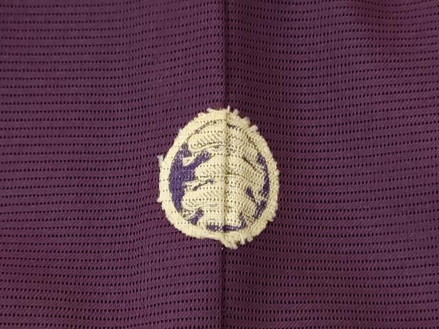 平和屋着物*夏物 男性 色無地 絽 似せ紫色 正絹 逸品 AABF5096jd